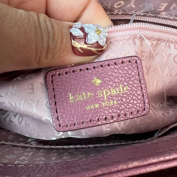 Kate Spade Raisin Milna Lovett Street Leather Crossbody Bag - Picture 8 of 8